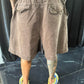 Pantaloncino stone wash marrone