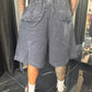 Pantaloncino stone wash blu scuro