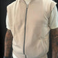 Gilet smanicato con zip beige