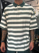 Polo a righe verde/bianco