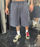 Pantaloncino stone wash blu scuro