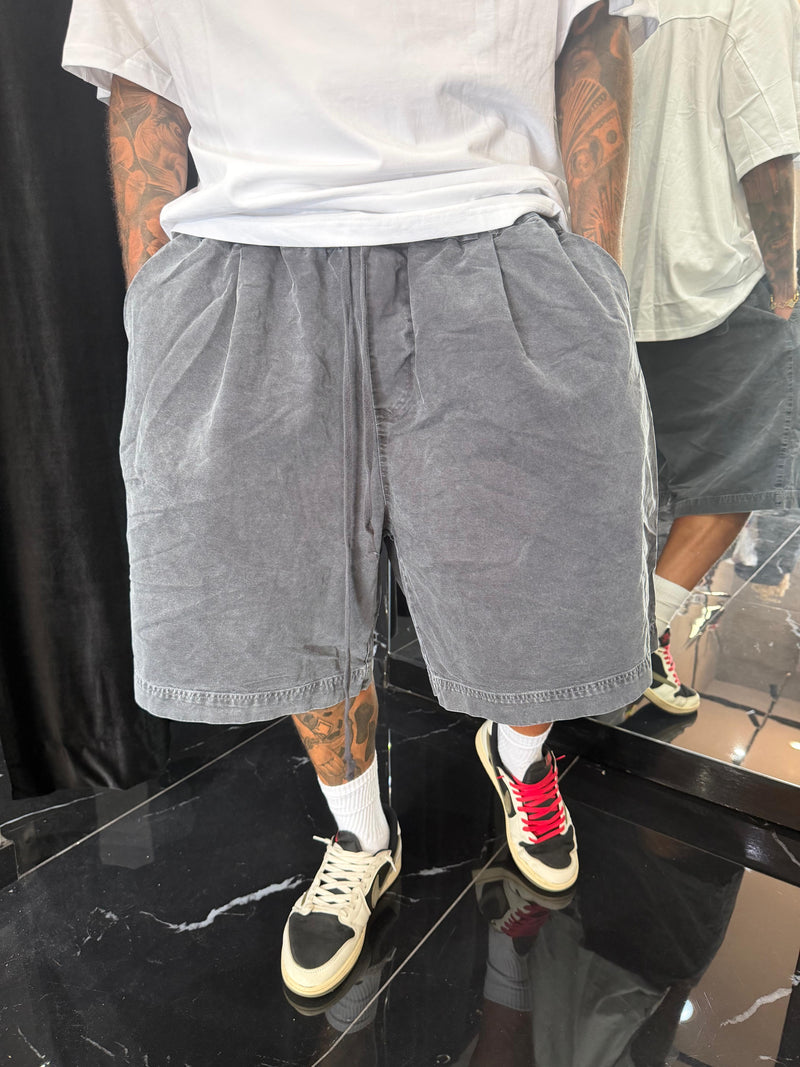 Pantaloncino Stone wash grigio