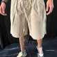 Pantaloncini stone wash beige
