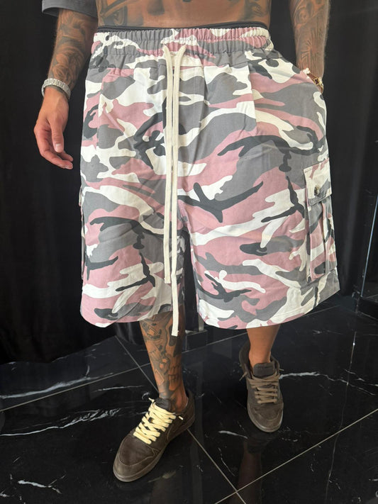 Pantaloncino militare cargo con tasche